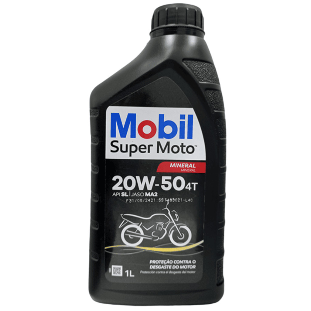 Óleo Mobil  Super Moto 4t Mineral 20w50 - 1l em Oferta na Shopee