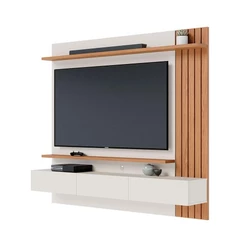 Painel de TV até 70 Polegadas Juriti Off White e Freijó