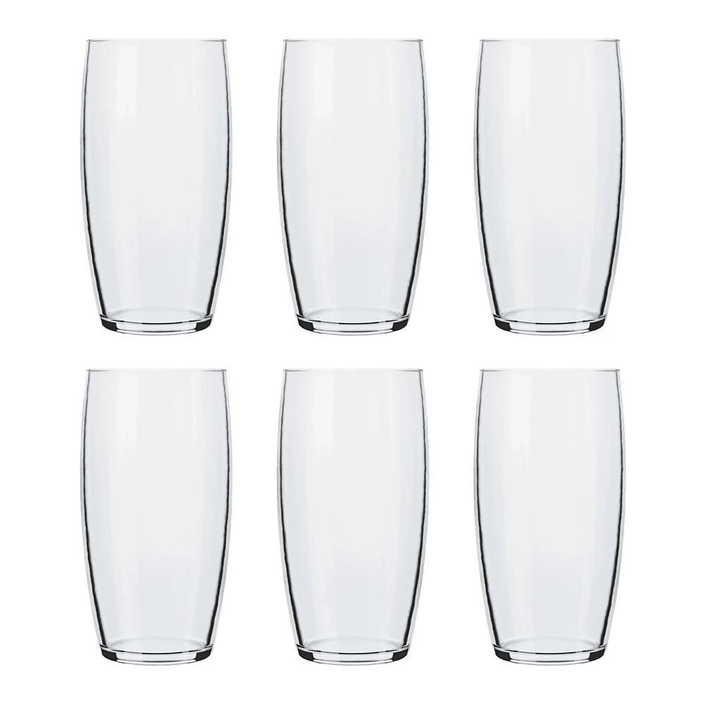Jogo de Copos Nadir Oca Long Drink de Vidro Liso com 6 Peças 300ml