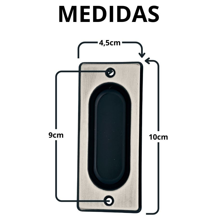 Detalhes do Par Concha Media Ferro Embutir Reforçada Vários Acabamentos