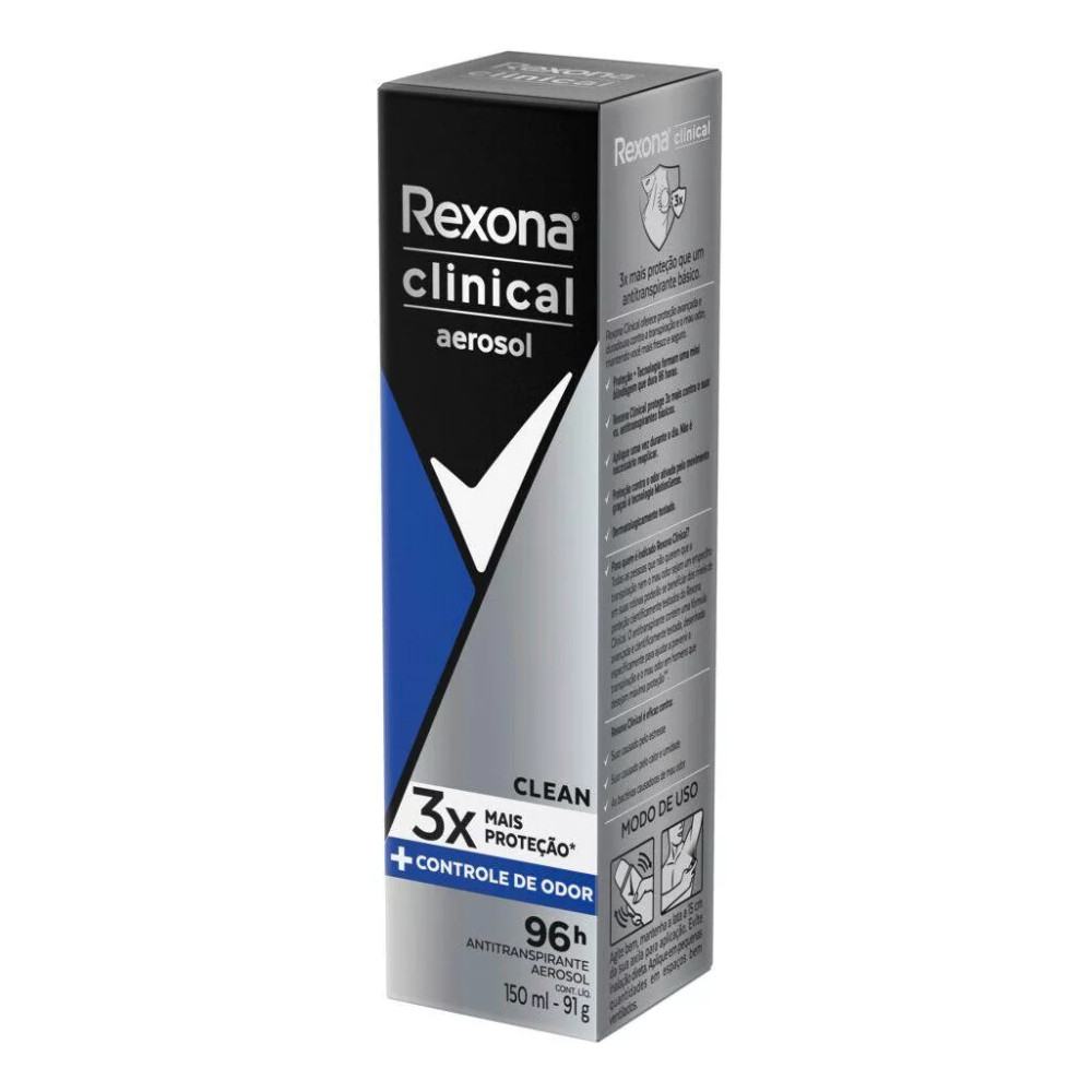 Desodorante Rexona Men Clinical Antitranspirante Clean 150ml