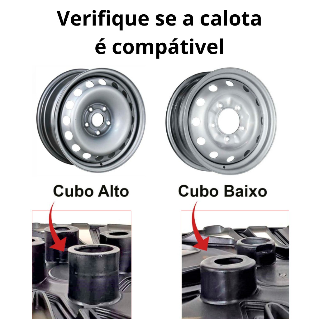Kit 4 Calota Aro 14 Gol G5 G6 2015 2016 2017 Prateado Com Emblema — imagem 2 de 2