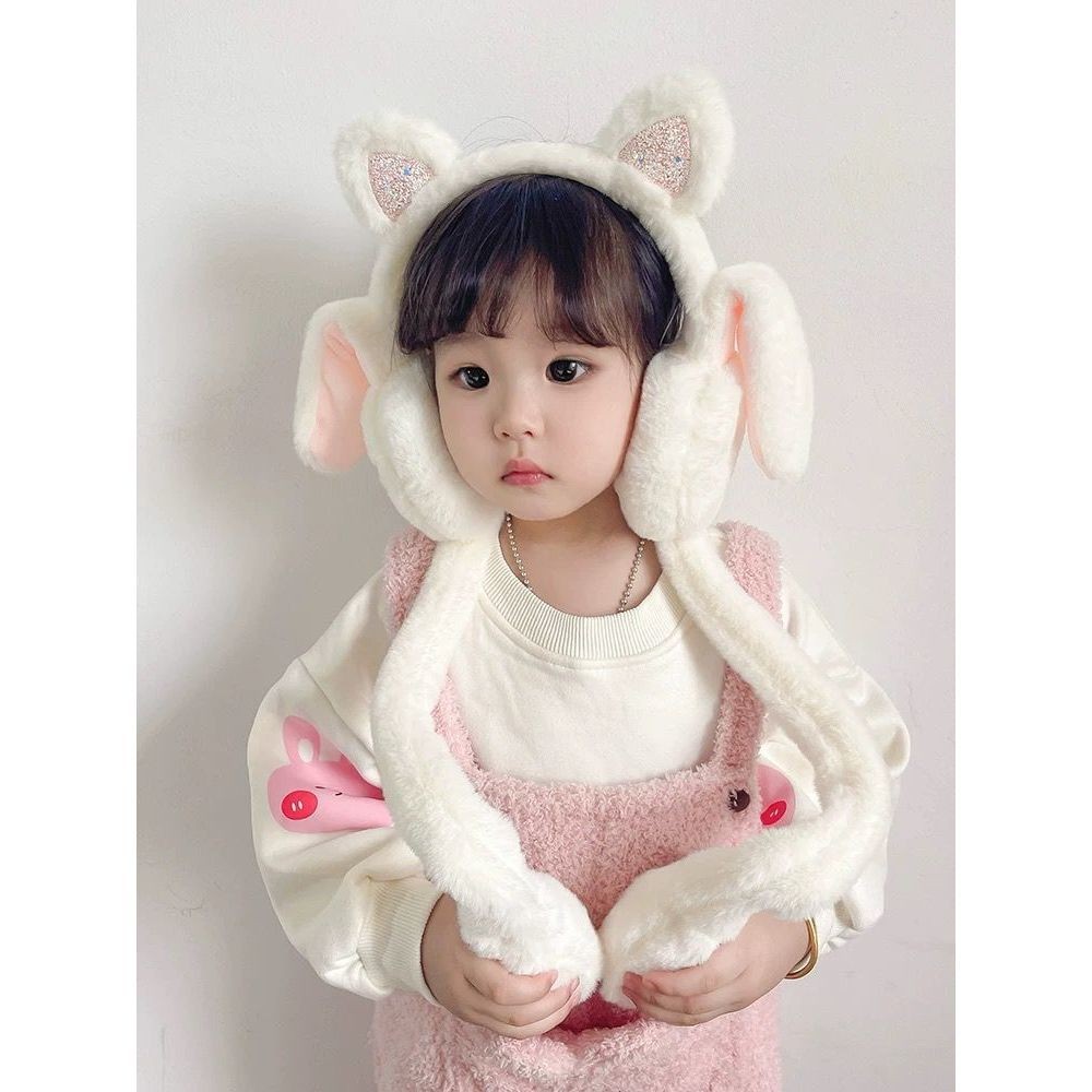 Protetor Aquecedor De Ouvido Orelha Infantis Menino Menina Quente Earmuff Frio Felpudo Pelúcia