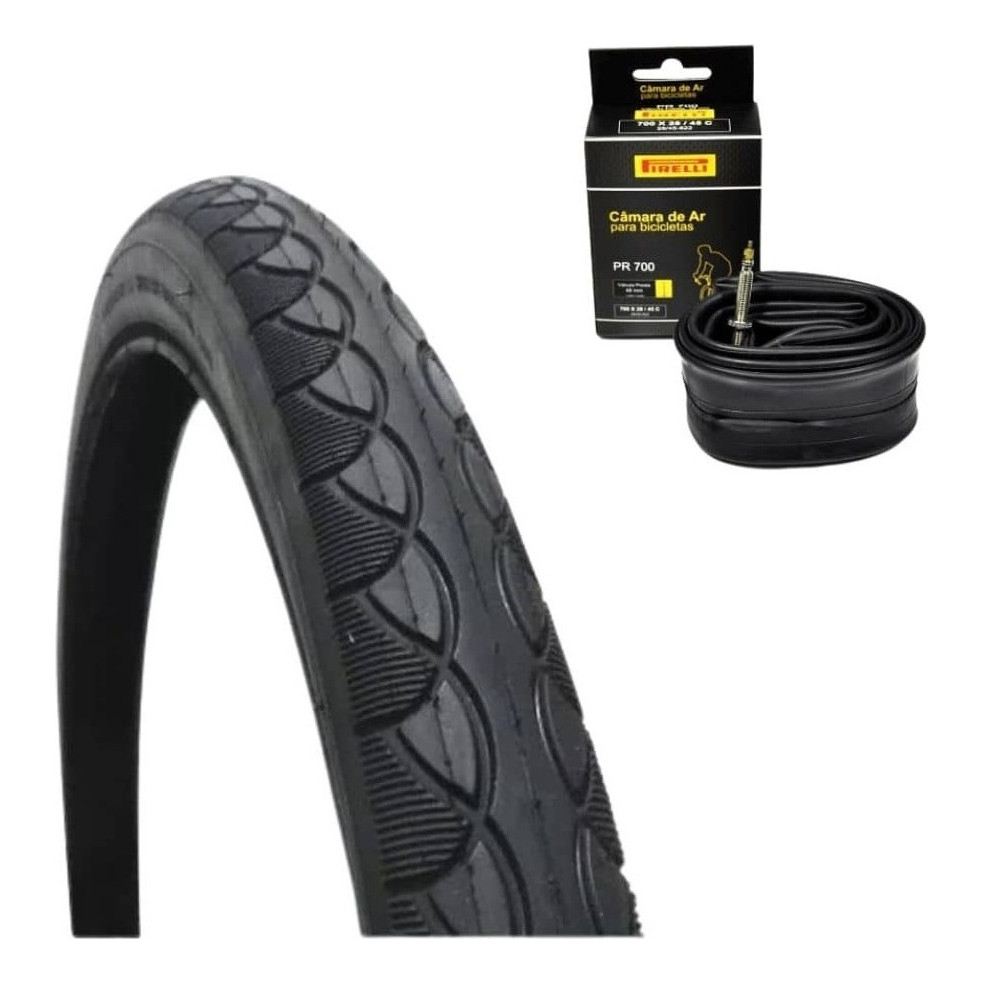 Pneu 700x45 Speed Pirelli Touring Pneu Bike Hibrida + Câmara