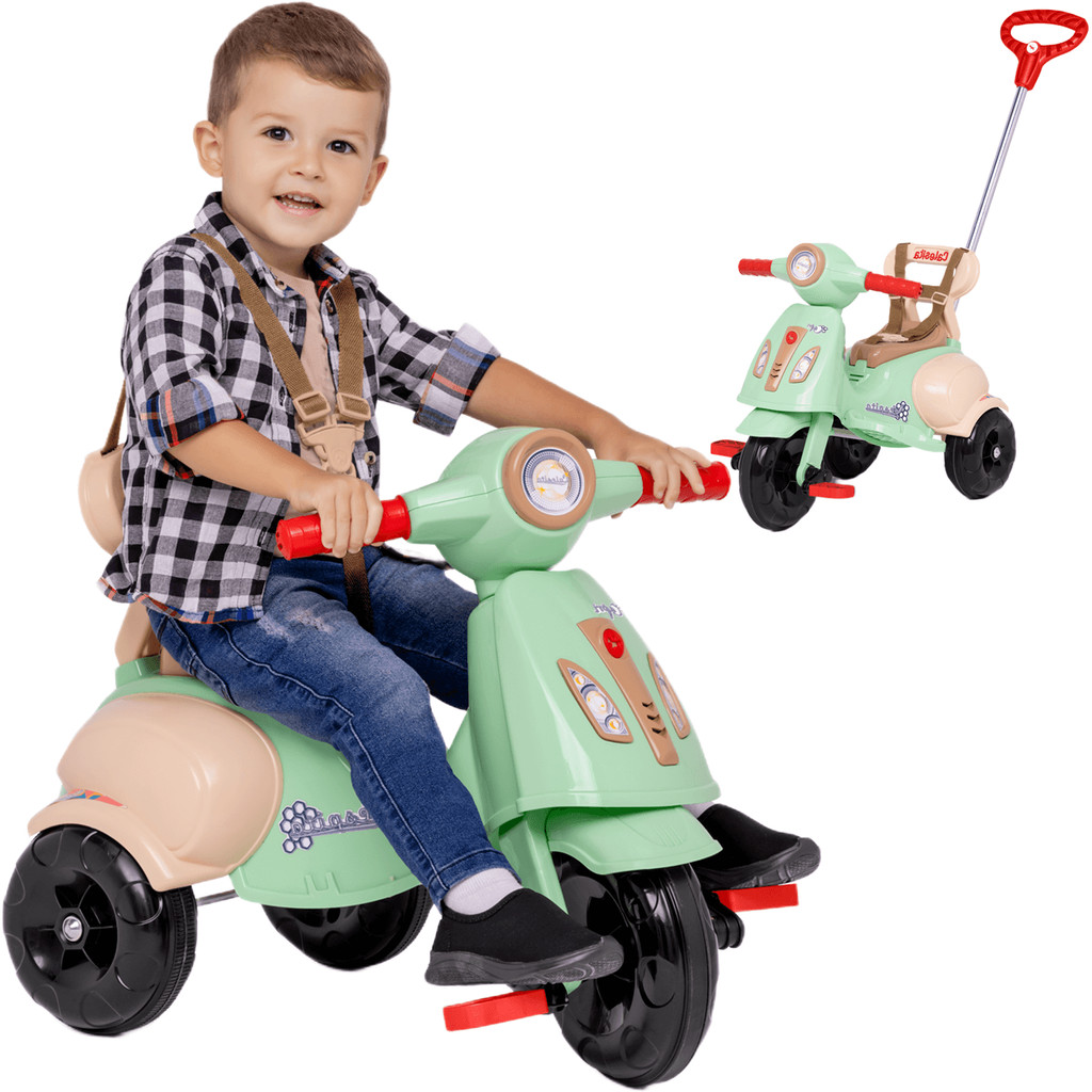 Carrinho de Passeio e Pedal Calesita Vespita Capri em Oferta na Shopee