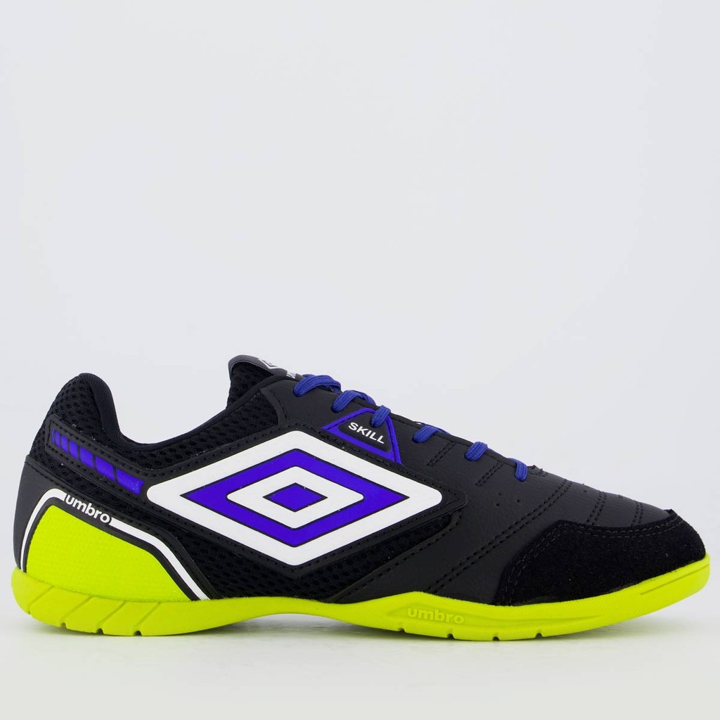 Chuteira Umbro Skill Futsal Preta e Verde