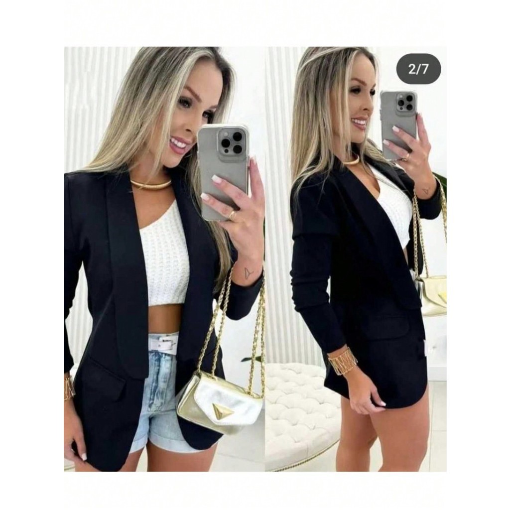 Blazer feminino Alfaiataria Casaco Social