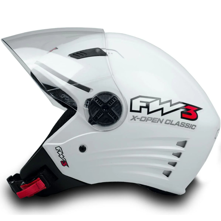 Capacete Aberto FW3 X Open Classic Com viseria Cristal