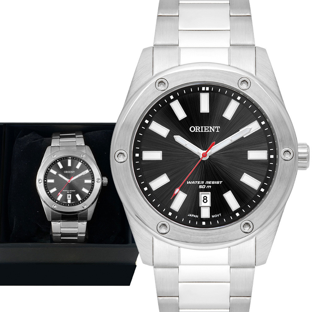Relógio Orient Masculino Prata Analógico 1 Ano De Garantia em Oferta na Shopee