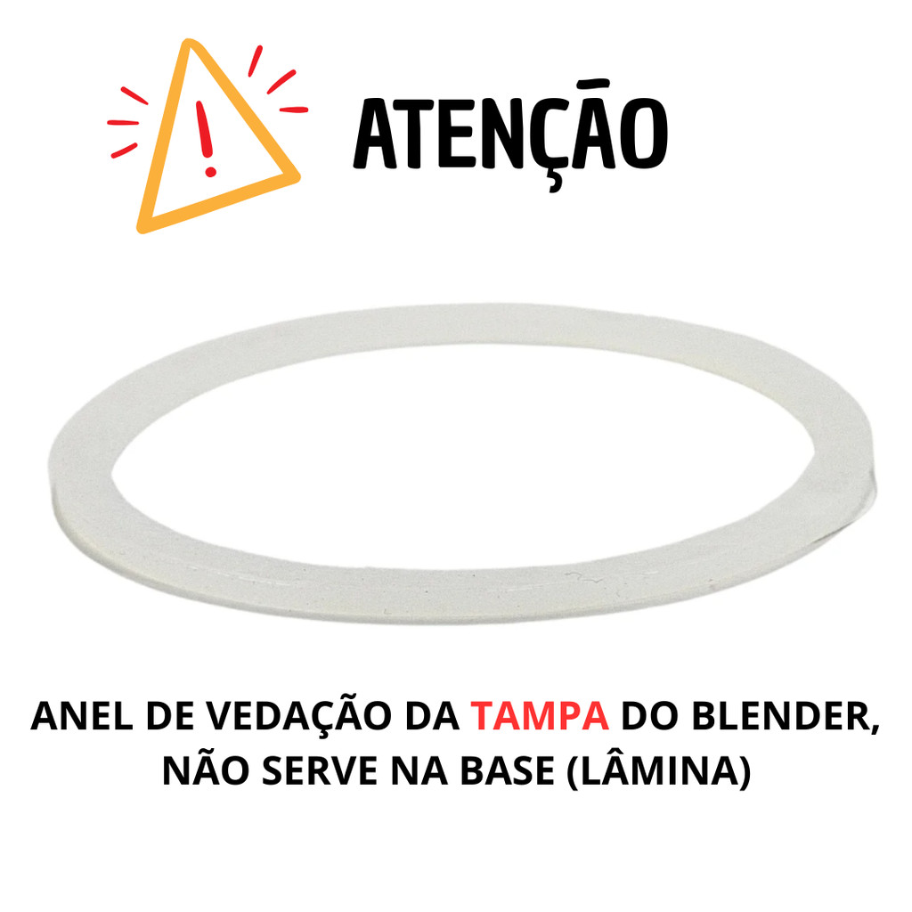 Anel Vedação Da Tampa Blender Cadence BLD700 BLD701 BLD706 BLD750 Oster OBLD700 OBLD750