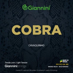 Encordoamento Cavaquinho Giannini Niquel Tensao Leve