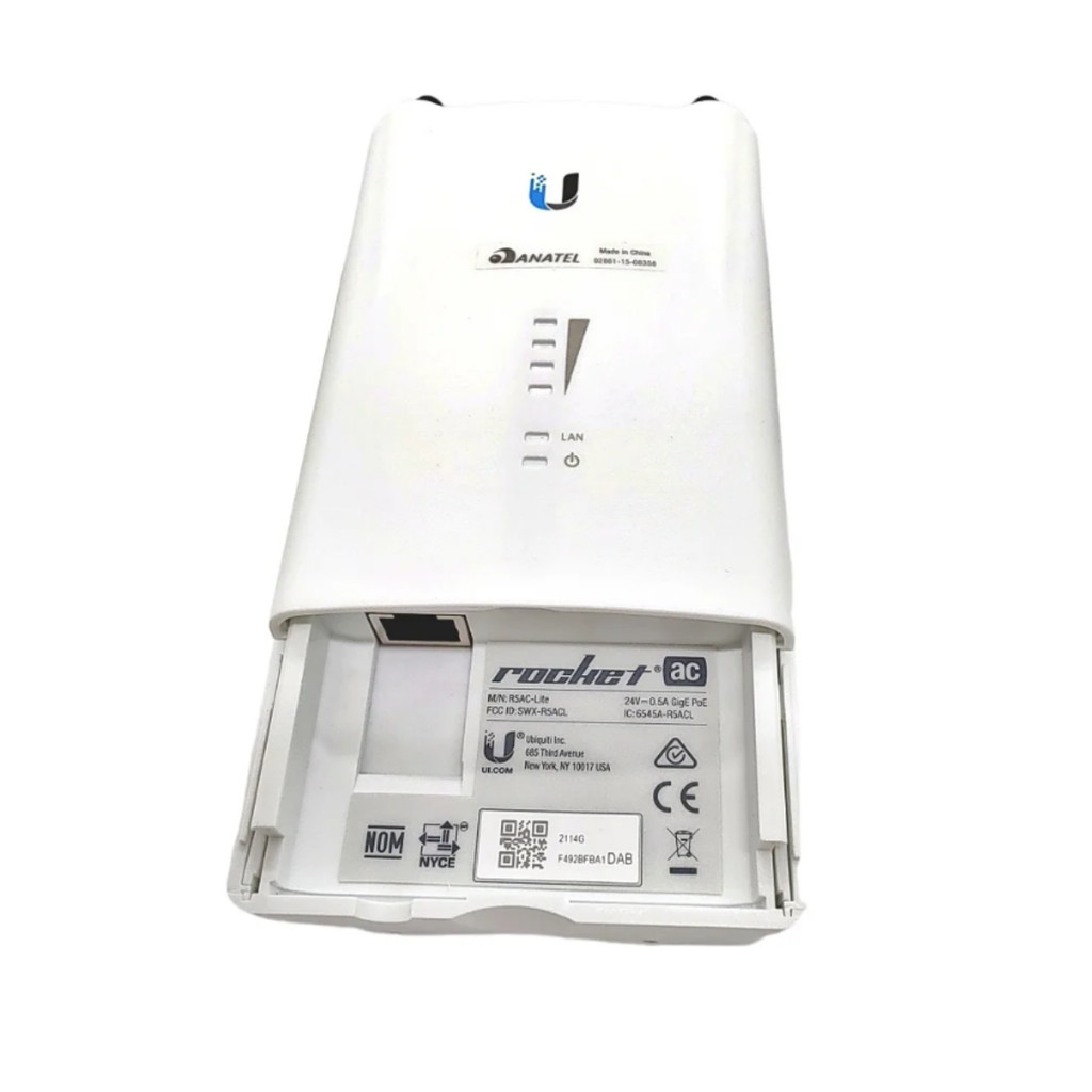 Ubnt R5ac-lite-br 5ghz Rocket Ac Lite Airmax PTP Sem Acessórios Novo Igual Foto