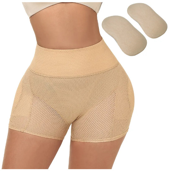 Hip Realçador Bunda Almofada Quadris Acolchoada Calcinha Controle Levantamento Levantador Nádega Malha Pequeno Buraco