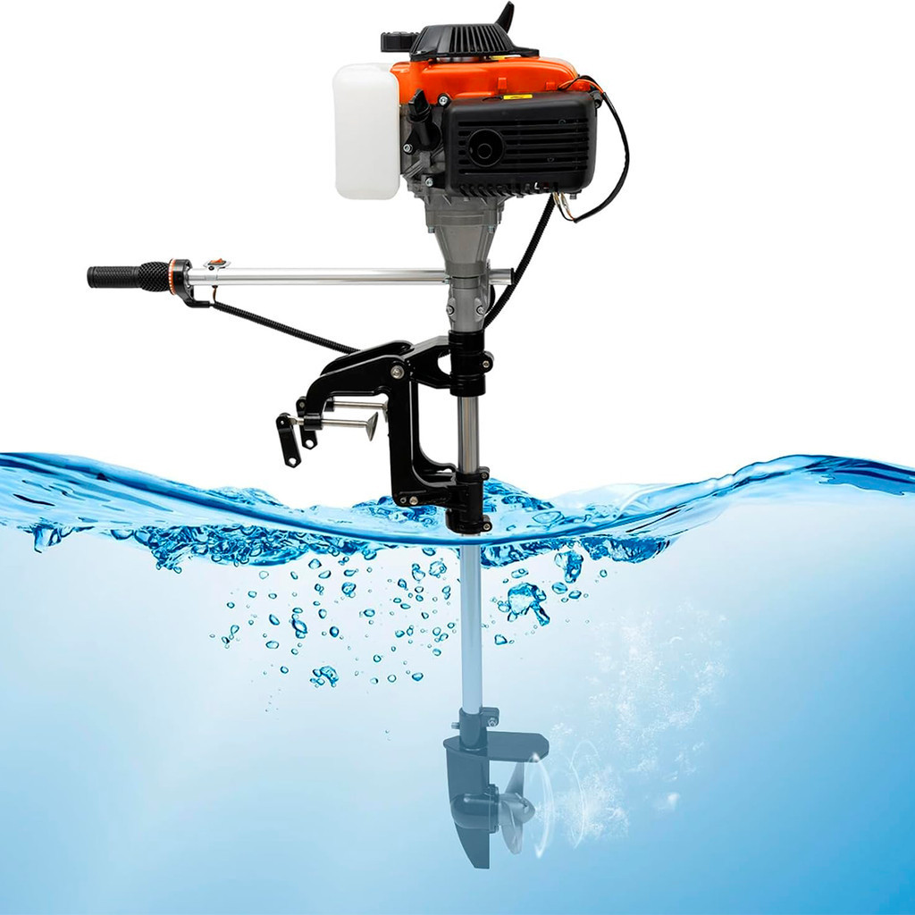 Motor de Popa para Barco Bote Caiaqui Motor Vertical  Rabeta Vertical 63cc 2 Tempos potência 3,3hp em Oferta na Shopee