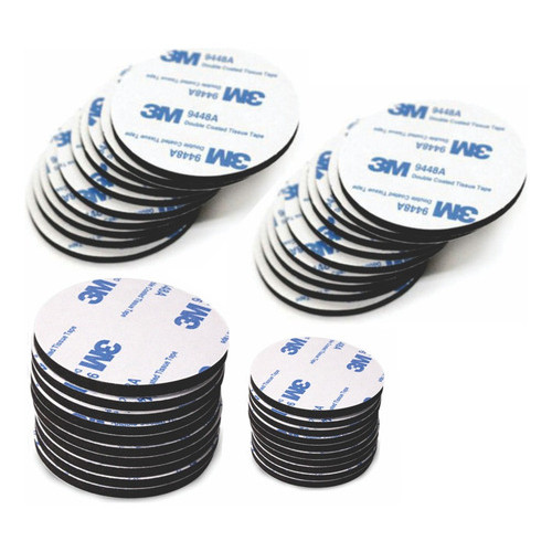 Fixadores Dupla Face Forte 3m 1,5mm - Redondos 30mm 10 Peças