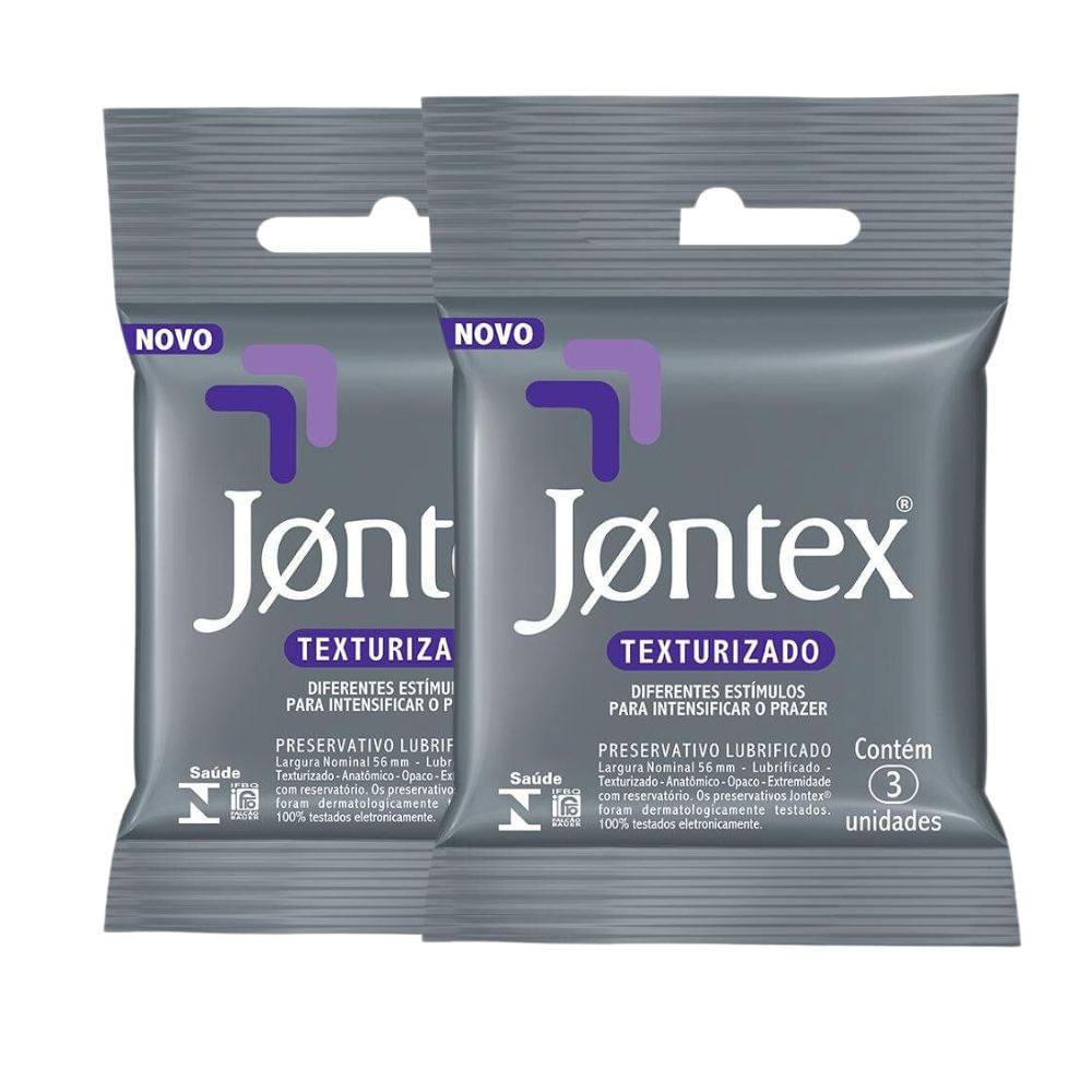 Kit 2 Preservativo Jontex Texturizado 3 Unidades - Health