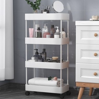 Organizador Carrinho Auxiliar de Objetos Multiuso 4 Andares com Rodinhas P, M, G ou Kit 3 em Oferta na Shopee