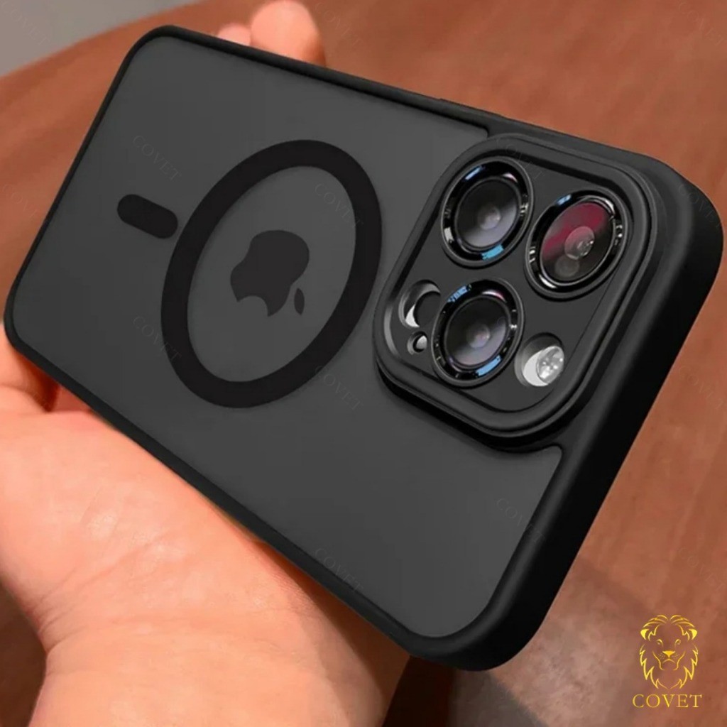 COVET Protetor De Lente De Câmera Magnética De Luxo Fosco Translucidez Caso Para IPhone 16 15 14 13 12 11 Pro Max Plus