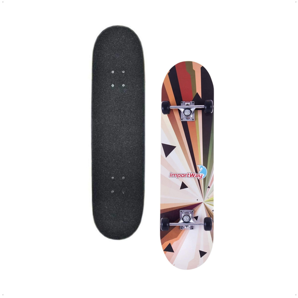 Skate Infantil 31Pol Rodas 50mm com Shape de Madeira 79cm e Rolamento de Aço Importway - BW014