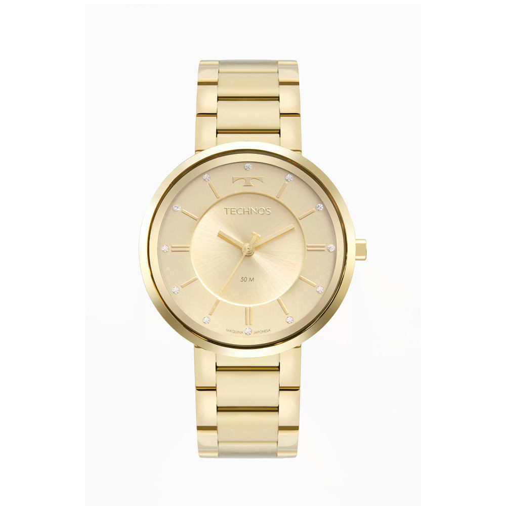 Relógio Technos Feminino Brilho Dourado - 2035MXA/1X