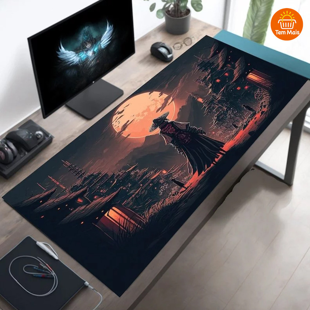 Mousepad Estilo Popular Costurado Antiderrapante Tamanhos 65x32cm 70x35cm 90x40cm