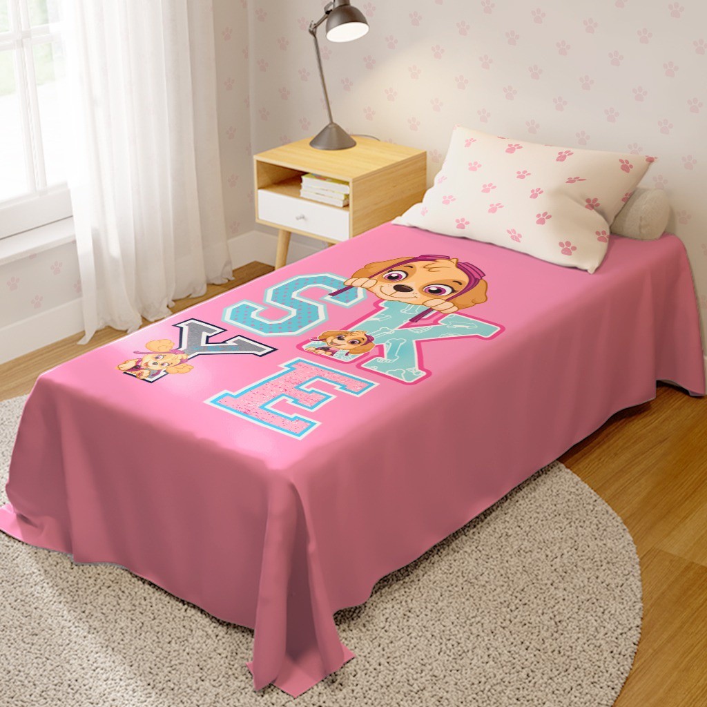 Jogo Cama Infantil Doguinho Patrulha Fronha Lençol Solteiro Cobre Leito Menino Menina Quarto Desenho
