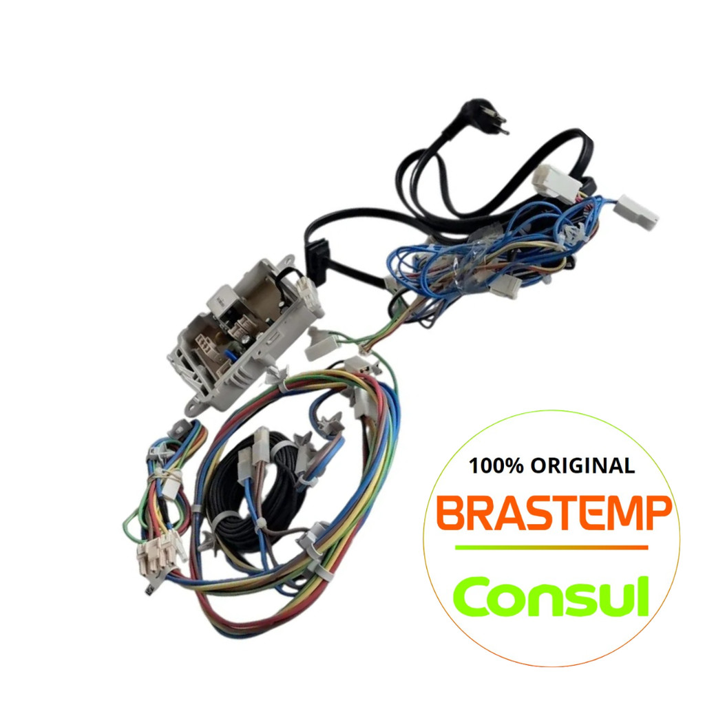 KIT PLACA POTENCIA + REDE ELETRICA PARA MAQUINA DE LAVAR BRASTENP/CONSUL ORIGINAL - CWS12 (127V)