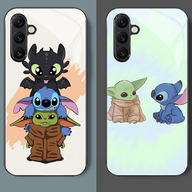 star wars yoda 02 Capa De Telefone De Vidro Para Samsung Galaxy A55 A54 A35 A36 A14 A53 A15 A34 A25 A06 A05 A05S A33 4G