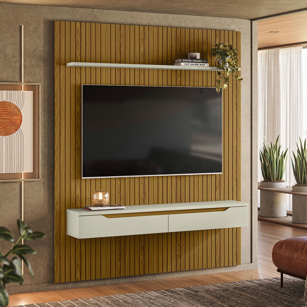 Painel para TV Até 65 Polegadas Nuke 2 Portas - Pnr Móveis em Oferta na Shopee