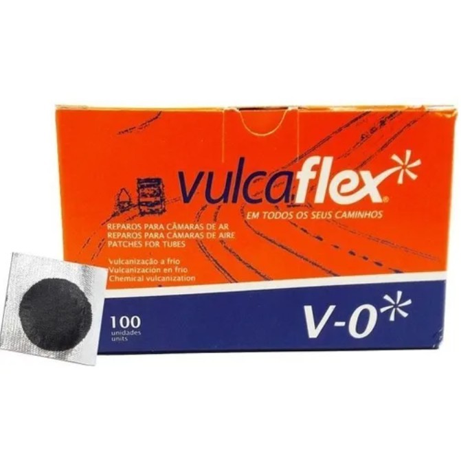 Remendo Bike Bicicleta Frio Vulcaflex V-0 (30mm) Caixa 100 Unid em Oferta na Shopee