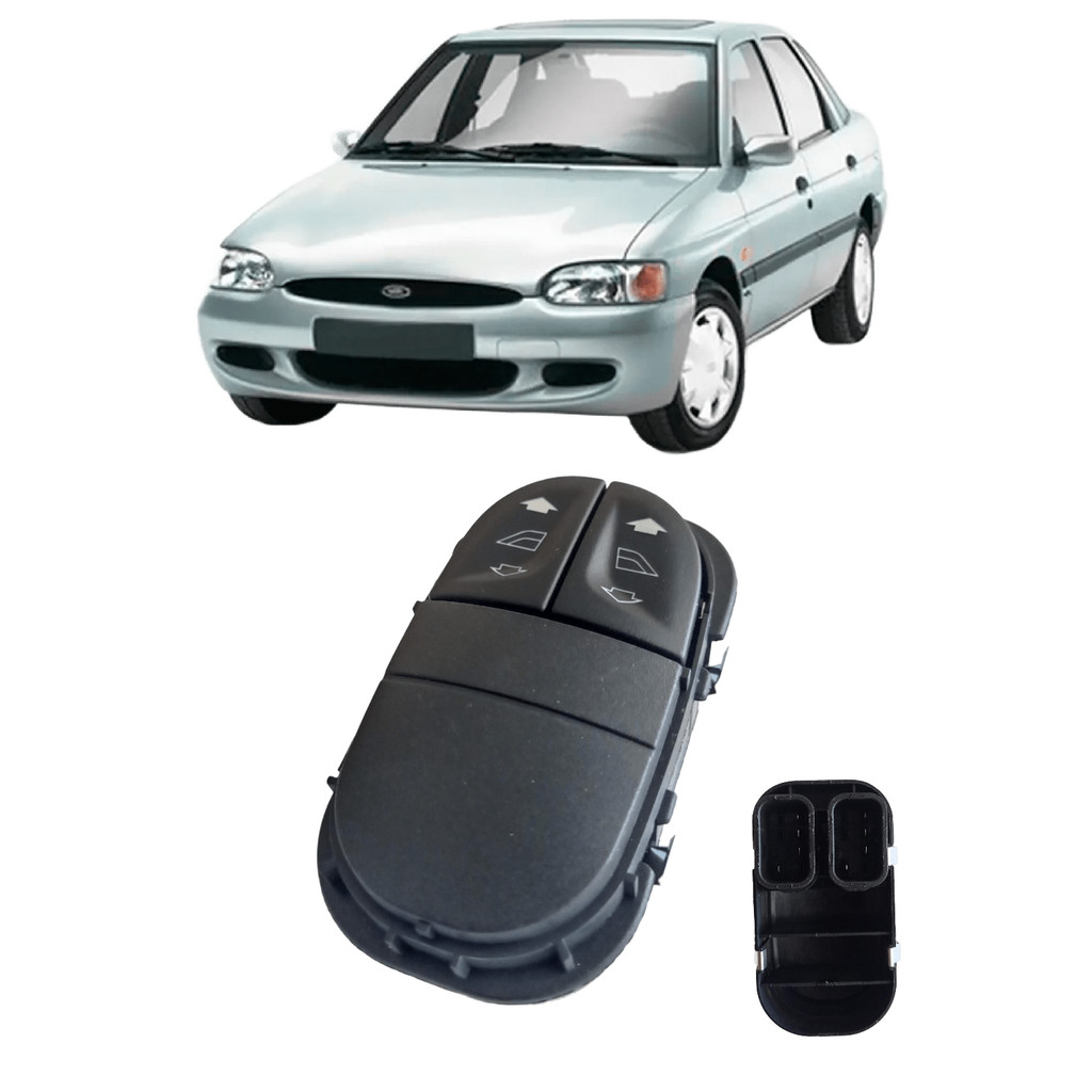 Botão Vidro Elétrico Duplo Escort Zetec 97 98 99 2000 2001 2002 Duplo