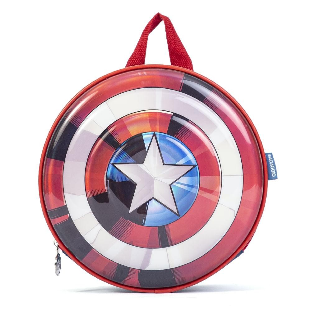 Lancheira Infantil Masculina Térmica Marvel Capitão América Azul