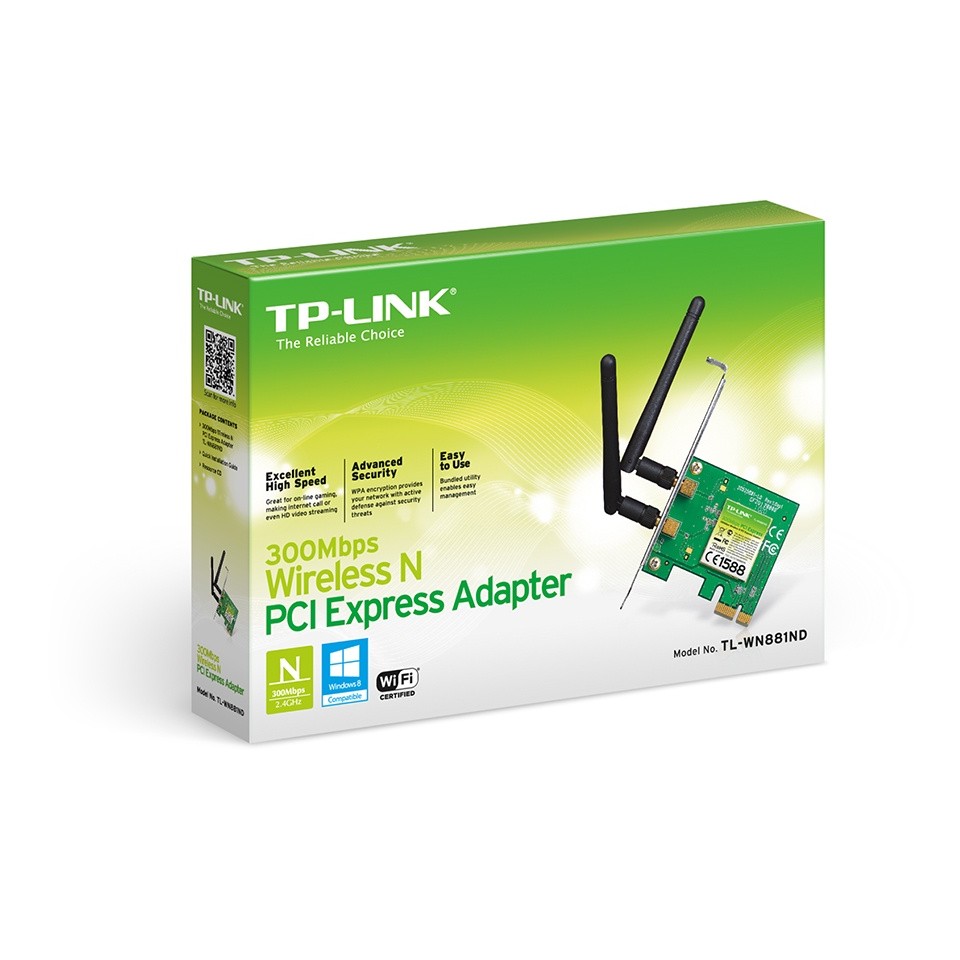 Adaptador Wireless N PCI Express TP-Link, 300Mbps