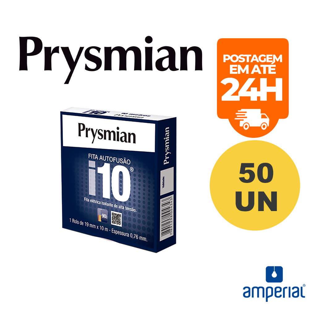 Kit 50 Fita Isolante Auto Fusão Para Alta Tensão 19mm X 10m Prysmian