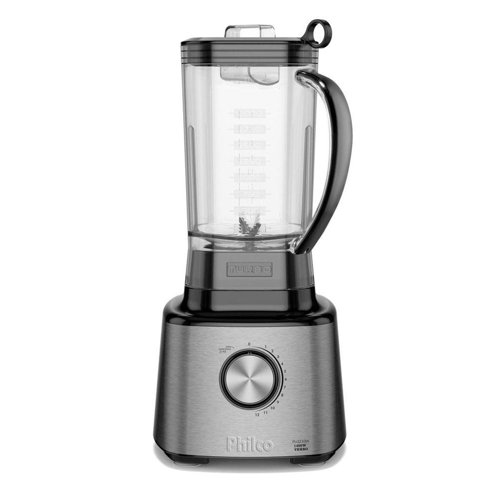 Liquidificador Philco Turbo PLQ2100PI Preto com Inox 127V - Home Appliances
