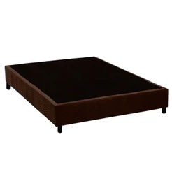 Cama Box Base Viúva Universal Suede Brown (128x188x20) - Costa Rica