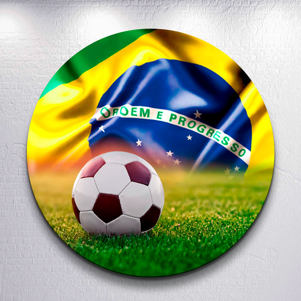 Festa Capas Seleção Brasileira Redondo 150x150 Painel Sublimadas Mini 50x50 Futebol Decoração Grande