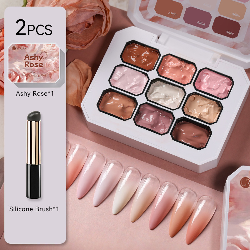 UR SUGAR 4-Em-1 Pat Pintura Gel Polonês Conjunto Nude Rosa Gradiente Blush Cor Semi Permanente UV LED Nail Art Criação