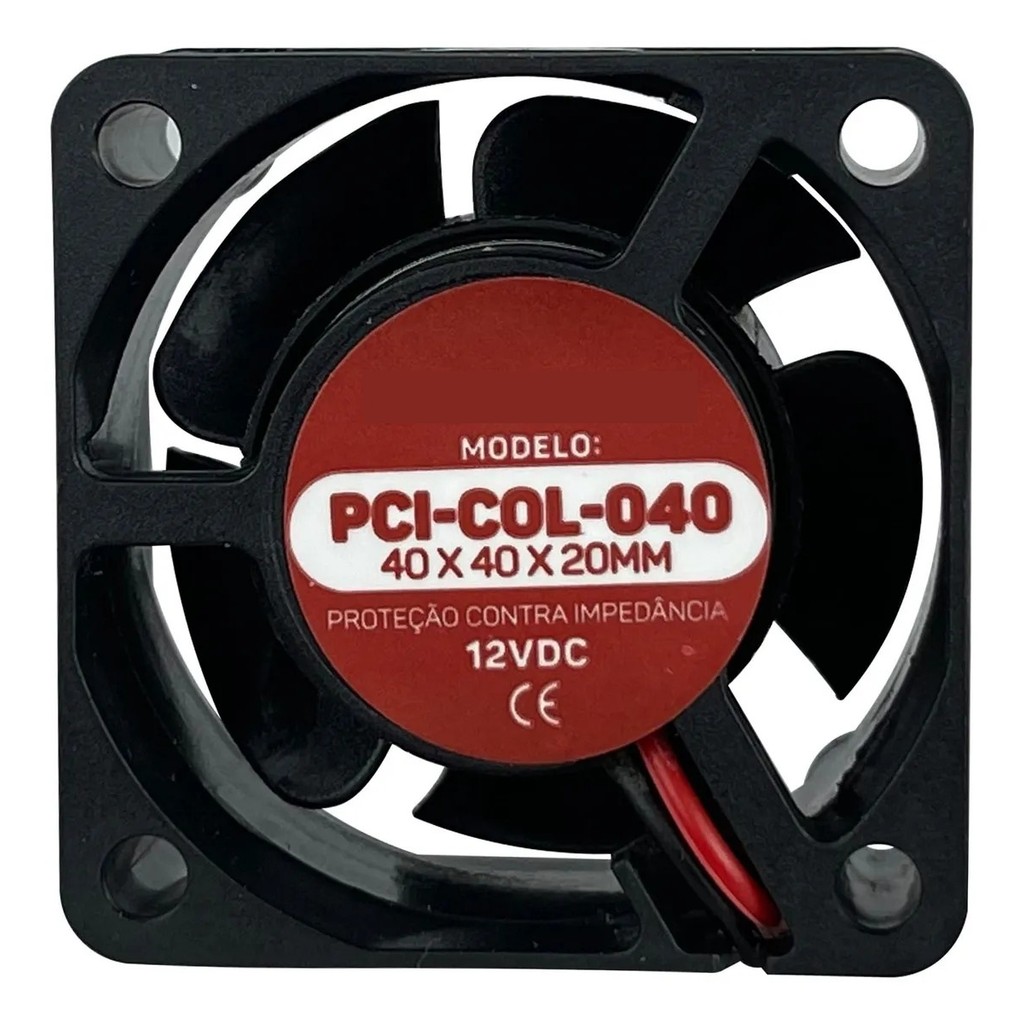 05 Pçs Ventilador Cooler Ventoinha 40x40x20mm 4cm 12v