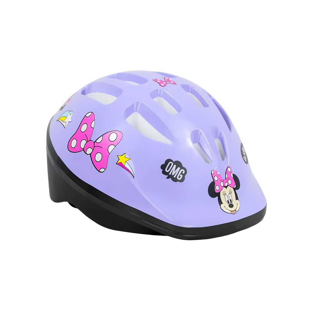 Capacete Infantil Regulagem Minnie Disney Porta Garrafinha Nathor Proteção Bicicleta Skate Patins