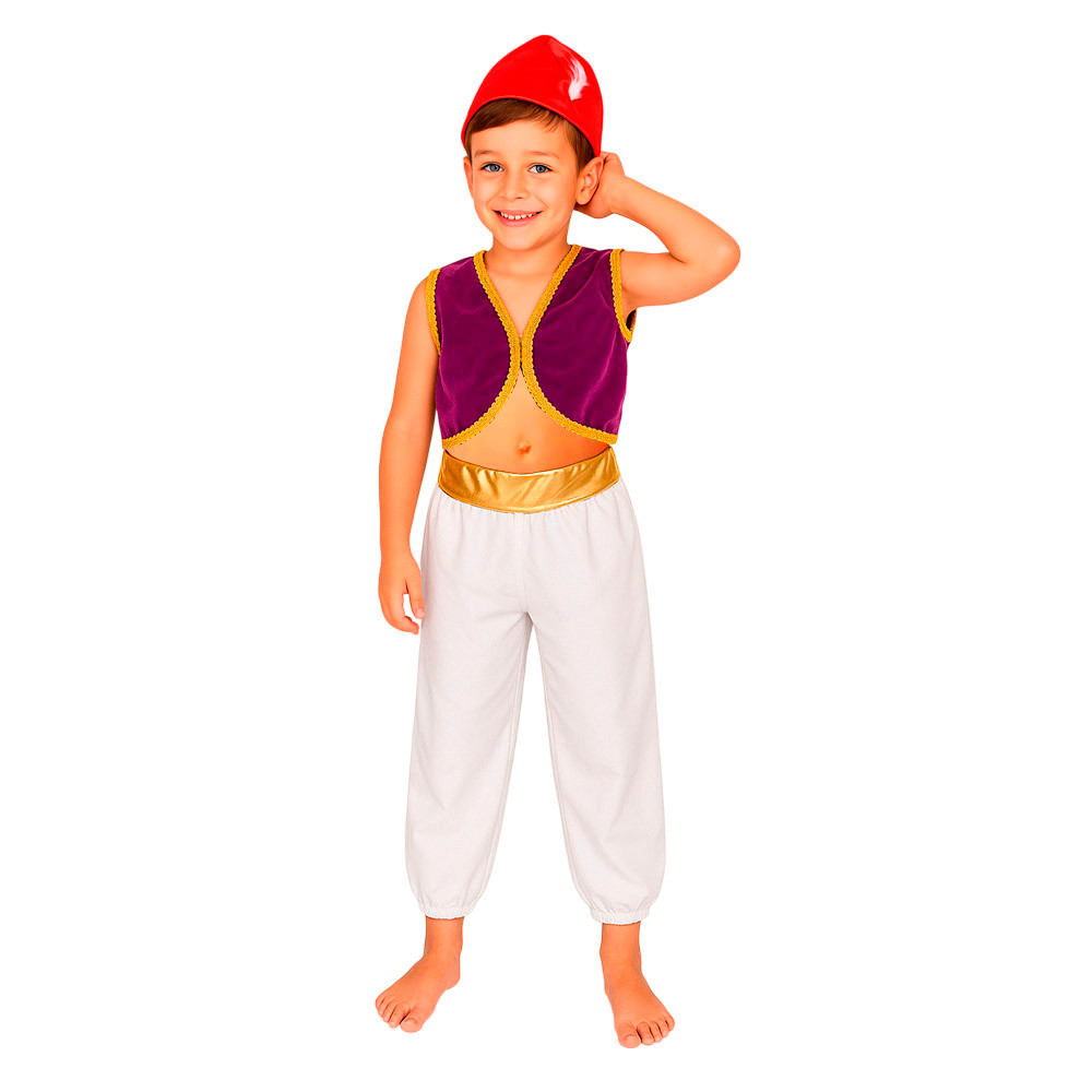 Fantasia Alladin Luxo Infantil Completo Príncipe Místico Sheik Festa Árabe Cosplay Aniversário Carnaval Dia das Crianças