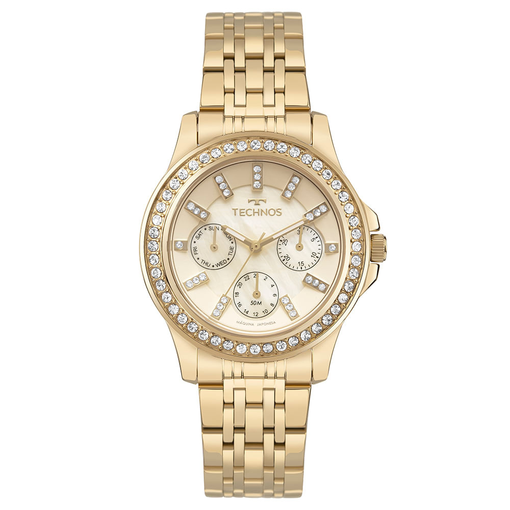 Relógio Technos Feminino St.moritz Dourado - 6P29AMG/1D em Oferta na Shopee