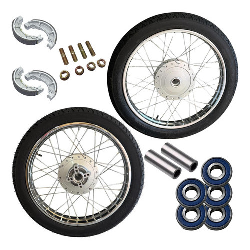 Par De Roda Cg Fan 125 2009 Com Pneu Montado + Acessórios em Oferta na Shopee