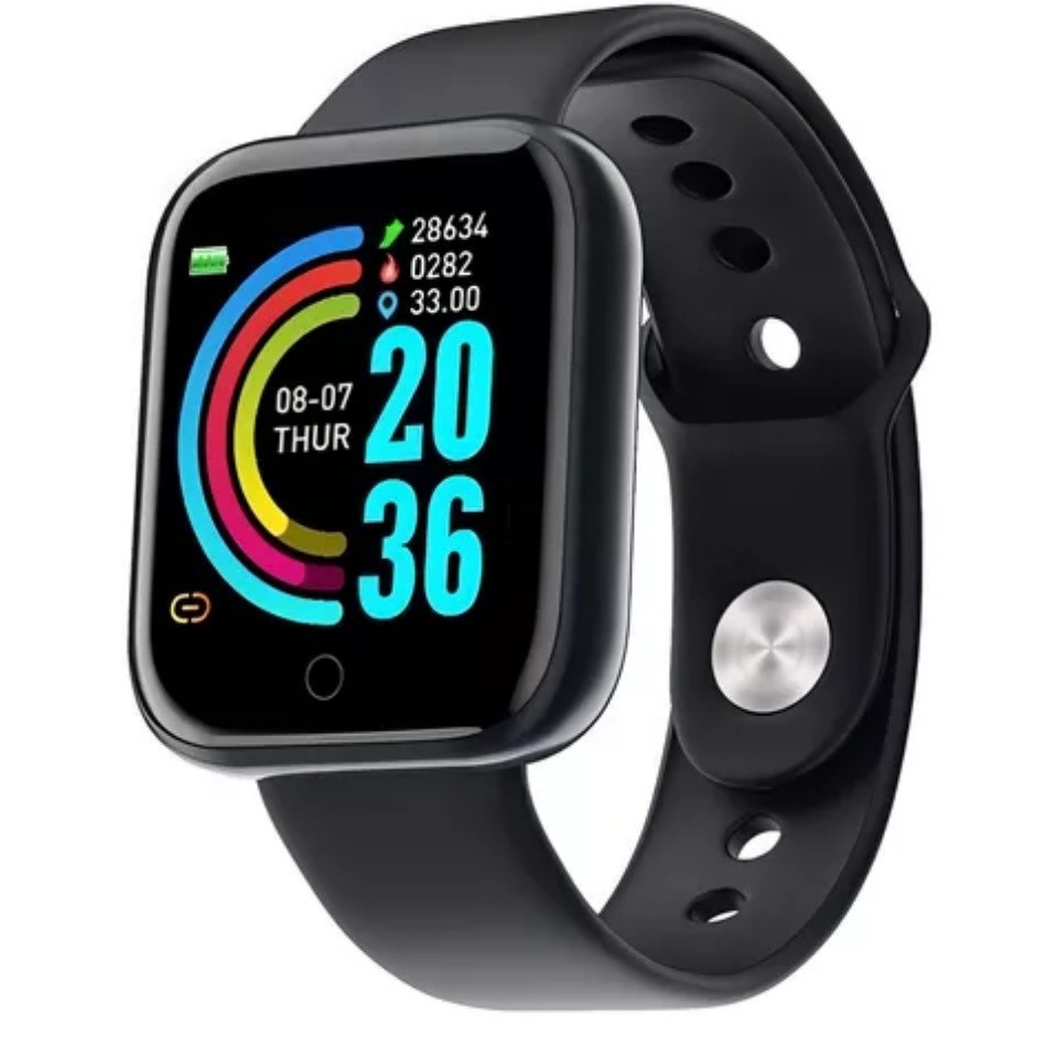 Relógio Inteligente D20/Y68 Plus | Smartwatch para Android & iOS: Monitoramento e Notificações