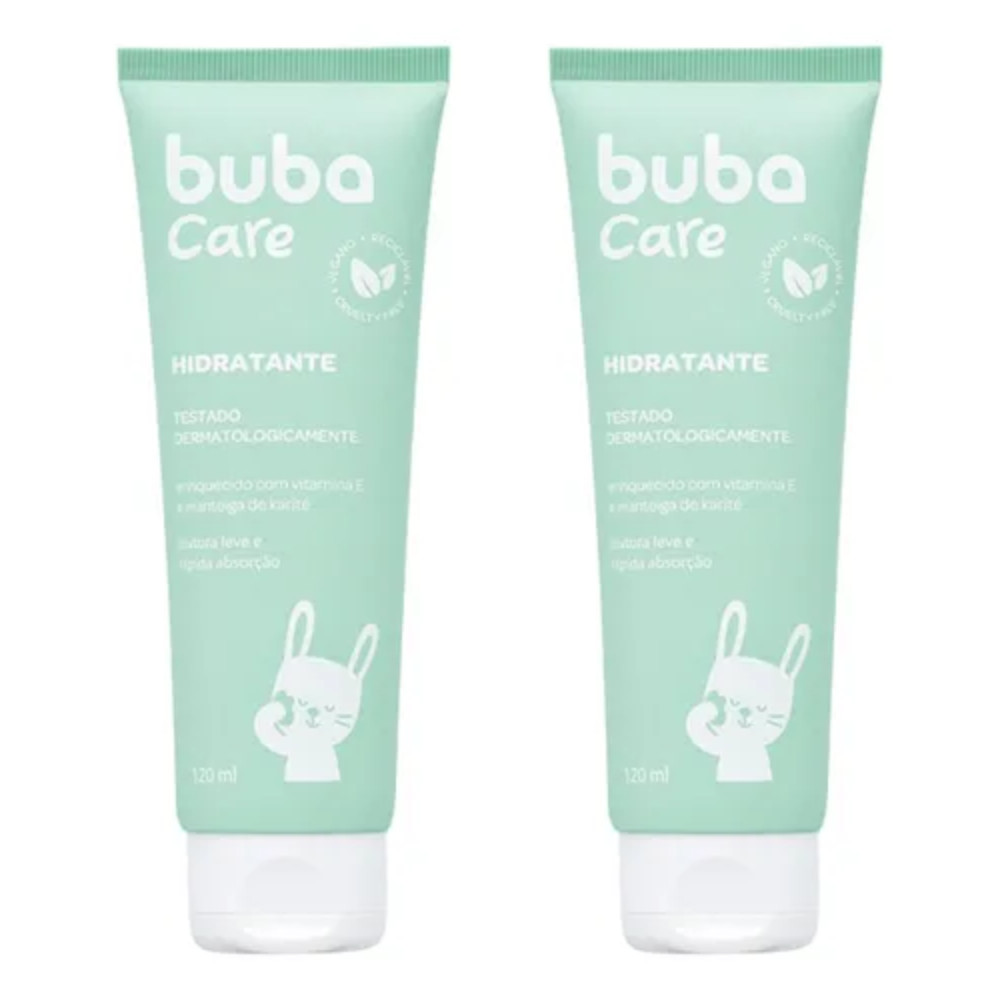 KIT 2UN HIDRATANTE INFANTIL 120ML BUBA CARE