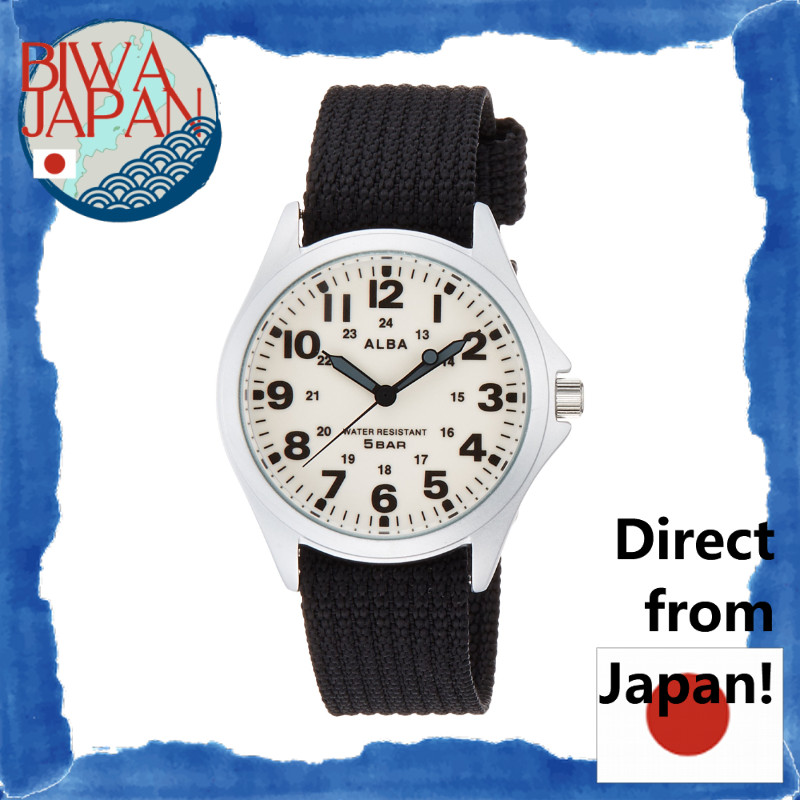 【Direto do Japão】[Seiko Watch] Relógio de Pulso Alba Quartz Luminoso para Homens Esportivos AQPK401 Preto