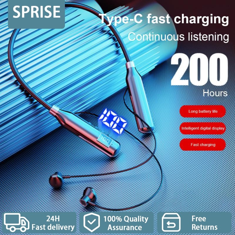 200 Horas Neckband Sem Fio Bluetooth 5.2 Fones De Ouvido Alta Qualidade Som Estéreo Display Energia Magnético