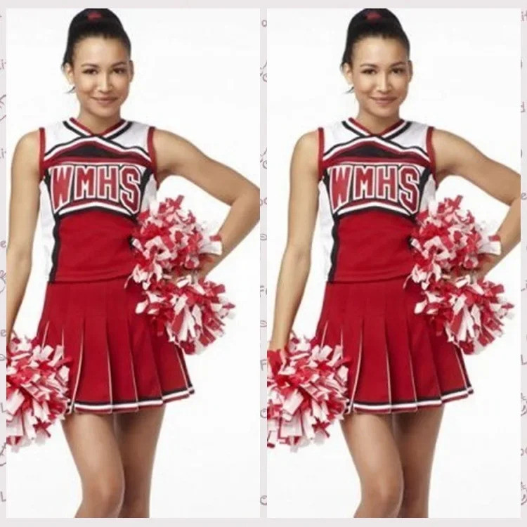 High School Glee Club Girl Cheerleader Costume Estilo Cheerleading Varsity Cheerios Traje Fantasia Vestido Uniforme