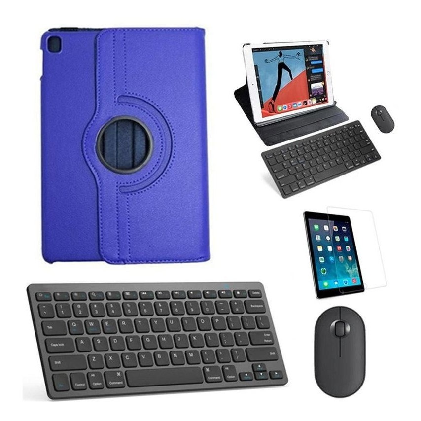 Capa 360 Azul Tecl Mouse Preto Pel - iPad Air 5 10,9  2022