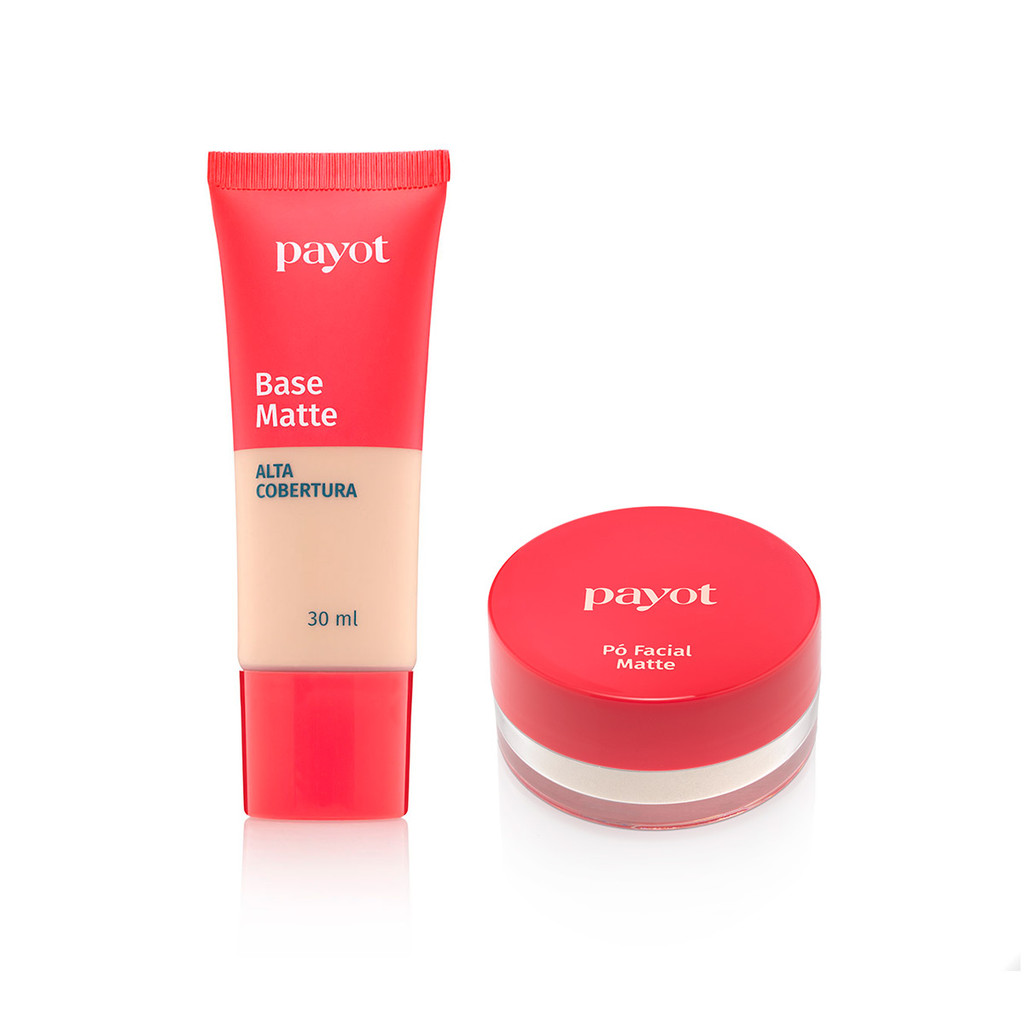 Kit Base Alta Cobertura Cor 1.0 + Pó Facial Cor Matte1 Chérie Payot em Oferta na Shopee
